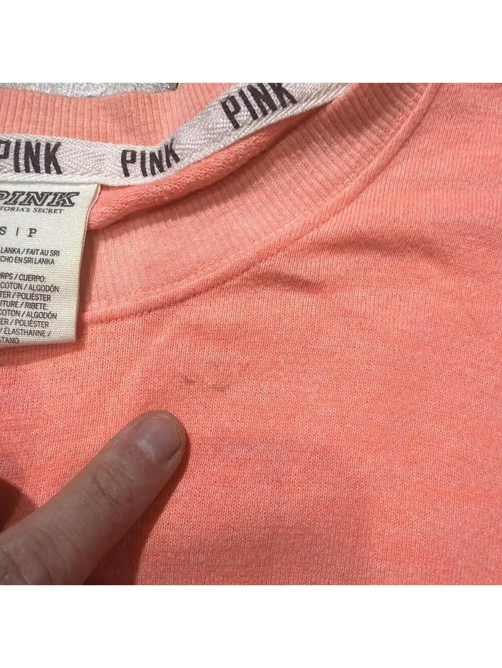 Victoria's Secret PINK Women's Orange and Pink Shirt